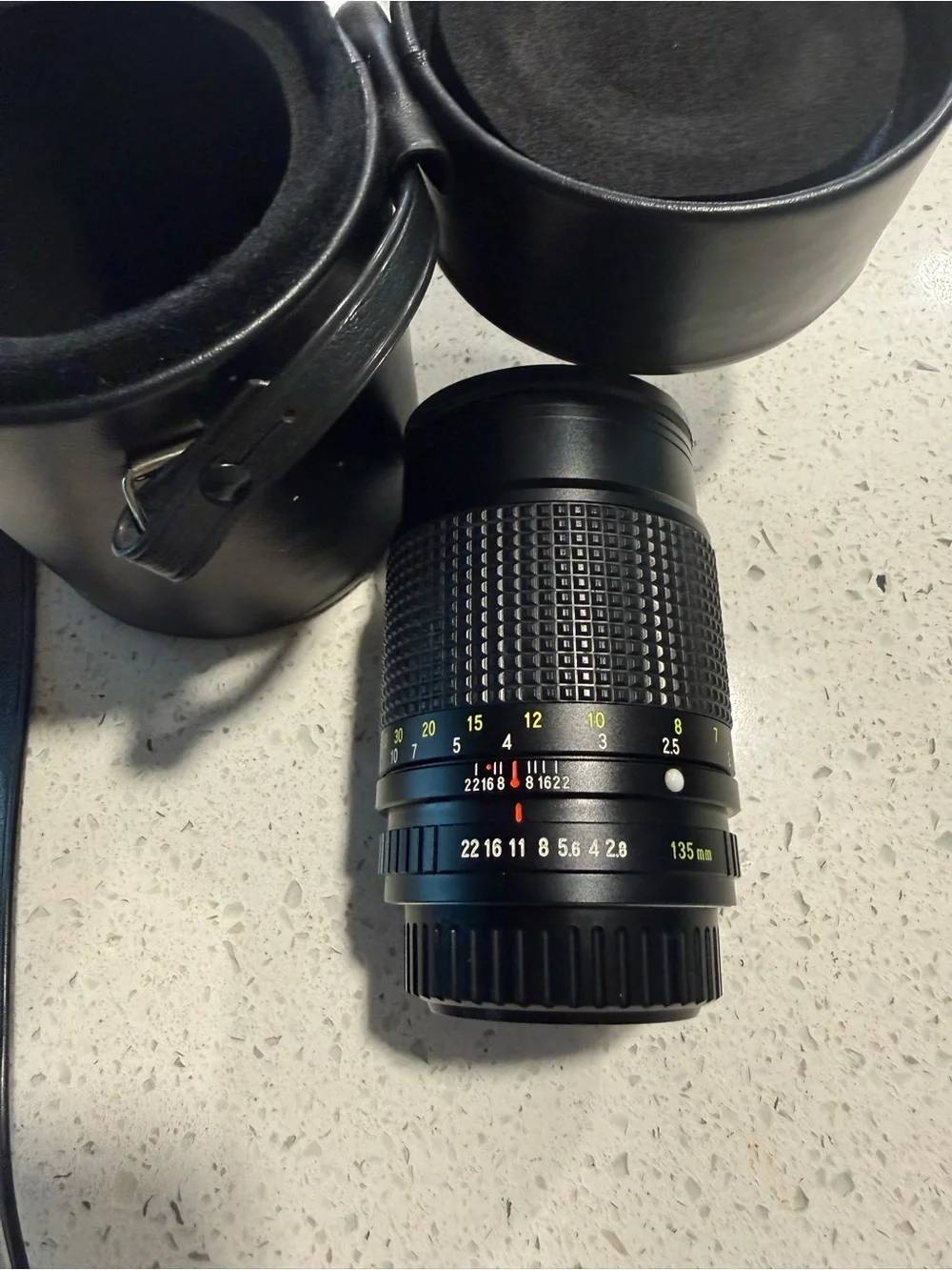 RICOH Telephoto Camera Lens 135mm XR Rikenon 1:28 with Case